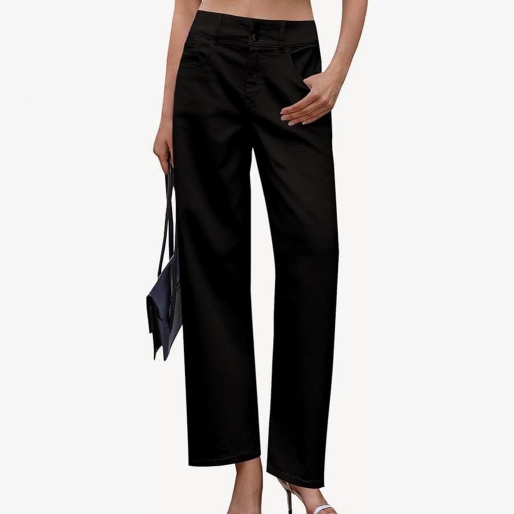 Elegant Black Straight Leg Women's Jeans